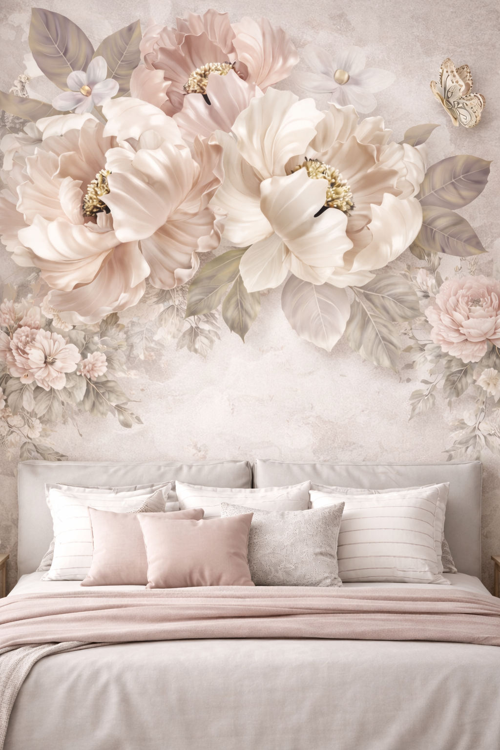 Elegant floral wall decorations featuring botanical frames, floral mirrors, and wall art for home decor inspiration.